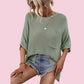 Women's Loose Open Knit Sweater Top