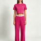 A-Short-sleeve top and long pants set（WYS723）