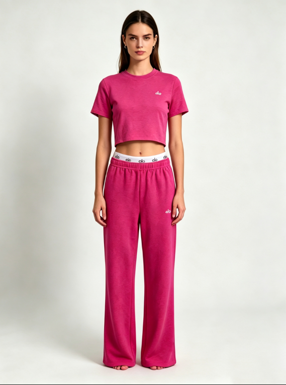 A-Short-sleeve top and long pants set（WYS723）