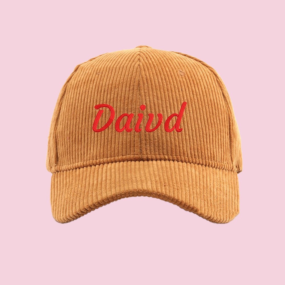 Custom Embroidered Corduroy Baseball Cap