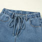 Medium Wash Super Wide Leg Denim Pants