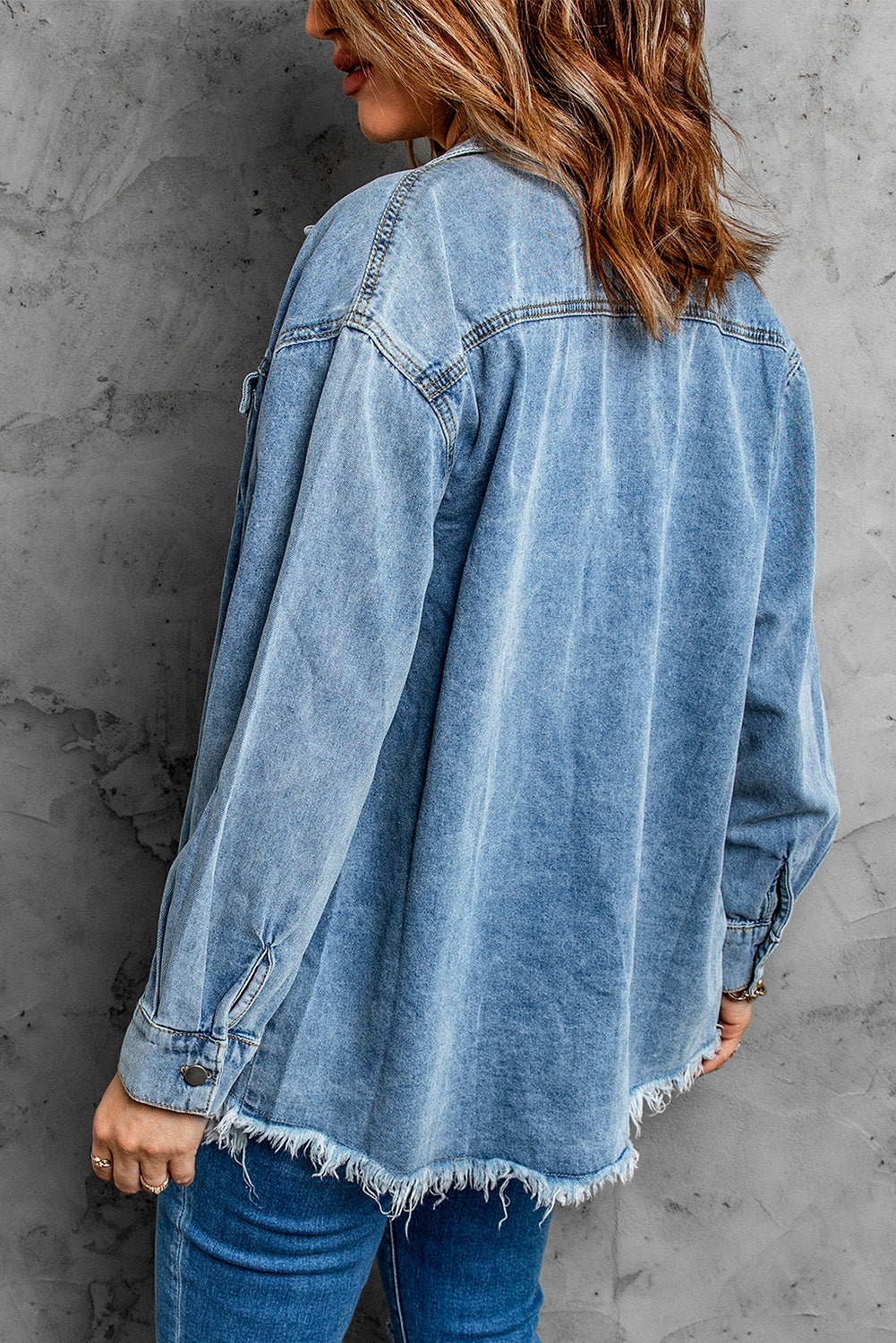 (Pre order 10.15)Raw Hem Denim Jacket