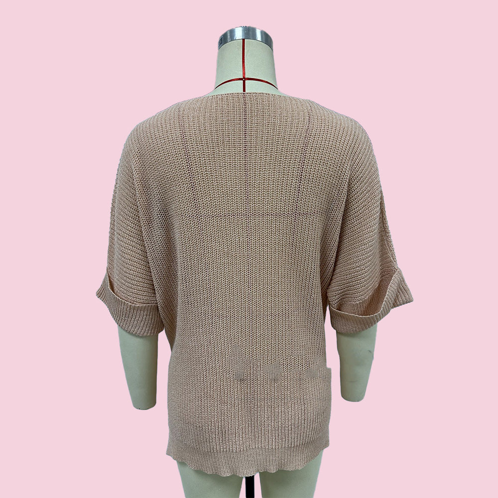 Women's Loose Open Knit Sweater Top
