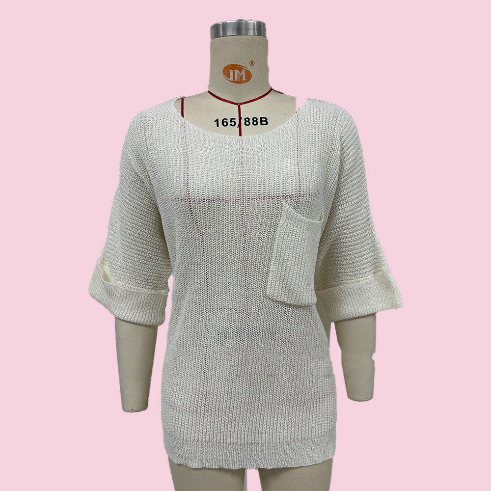 Women's Loose Open Knit Sweater Top