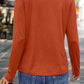 Asymmetric Seam Detail Solid Color Long Sleeve Top