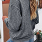 Letter Embroidery Mineral Wash Loose Sweatshirt