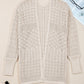 Hollowed Knit Open Front Cardigan