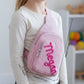 Personalized Name Knitted Sling Bag for Kids