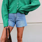Solid Color Knit Button Drop Shoulder Sweater Cardigan