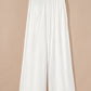 Solid Drop Waist Pleated Wide Leg Casual Pants