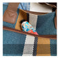 Canvas Striped Convertible Tote Bag