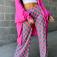 (Pre order/9.26)Checked High Waist Wide Leg Pants