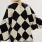 Colorblock Drop Shoulder Buttoned Loose Cardigan