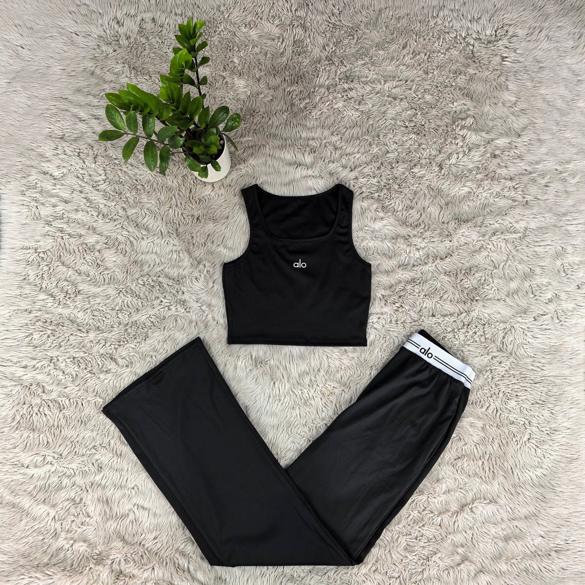 A-Tank top + wide-leg trousers(Q6390)