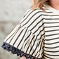 Eyelet Trimmed Ruffled Short Sleeve Plus Size Top