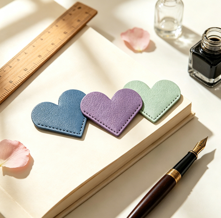 Custom Heart-Shaped Bookmark – UV Finish