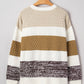 Knit Striped Color Block Loose Sweater