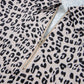 Leopard Half Zipper Collared Ruffled Sleeve Top and Short Set