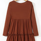High Waist Long Sleeve Mini Dress