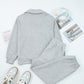 Long Sleeve Top Drawstring Pants Set
