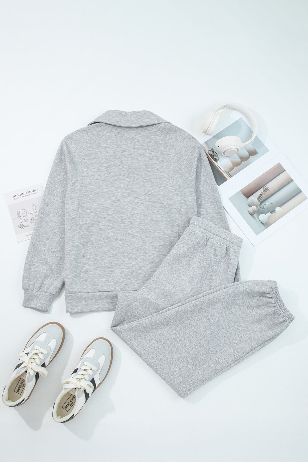 Long Sleeve Top Drawstring Pants Set