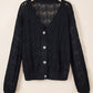 Lightweight Buttoned Front Crochet Cardigan