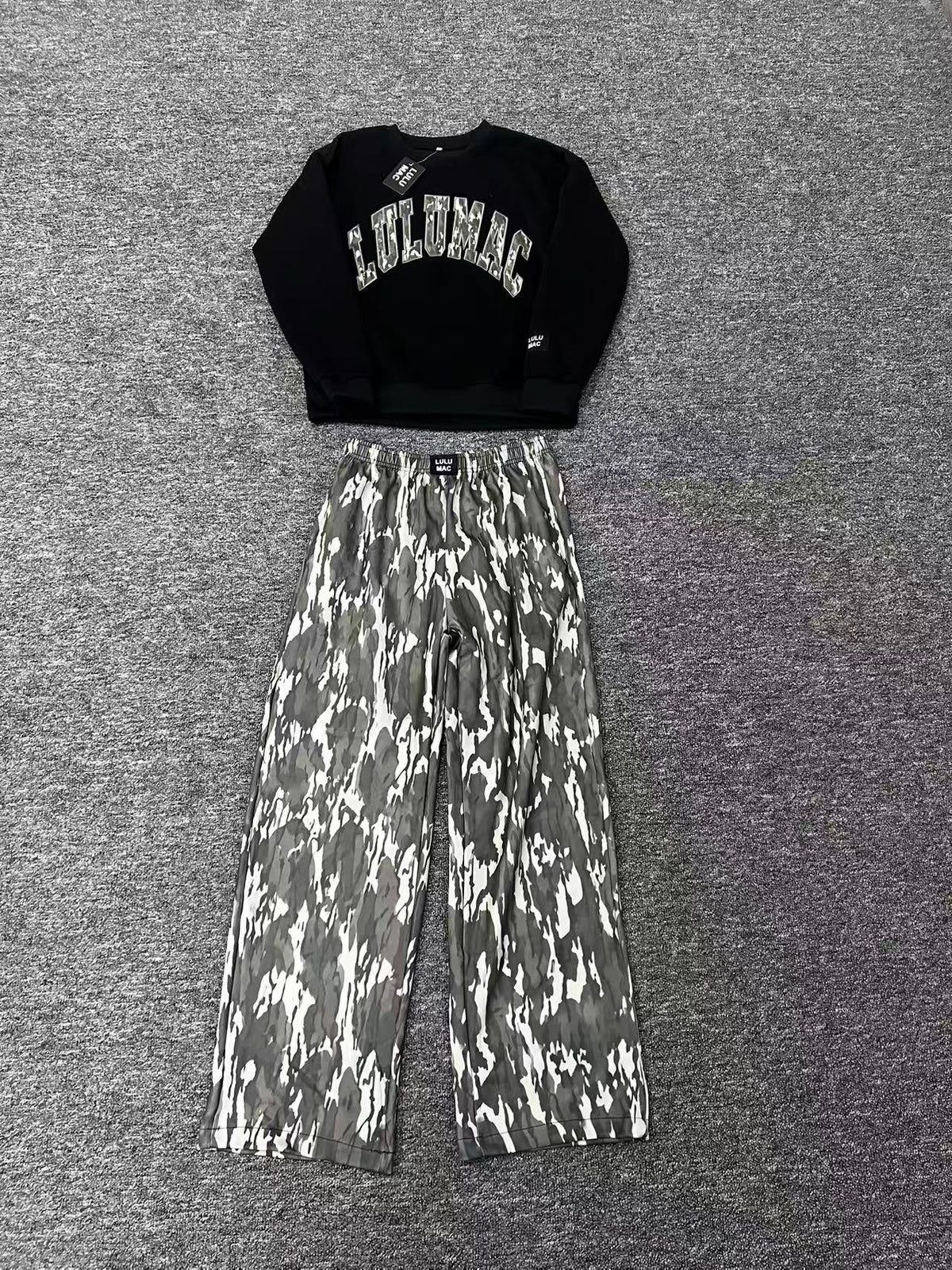 Tie-dye and Embroidered Trouser Set