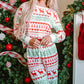 Christmas Print Pullover and Pants Lounge Set