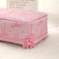 Clear PU Cosmetic Bag Pink Ribbon Toiletry Bag