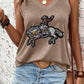 Sequined Rodeo Graphic Western Fashion Tank Top