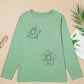 Flower Applique Mineral Wash Plus Size Top