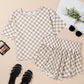 (Preorder 5.1)Checkerboard Tee and Skorts 2 Piece Outfit