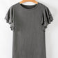 Layered Ruffle Short Sleeve Round Neck Top