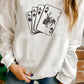 Ace Card Cowboy Graphic Trendy Sweatshirt