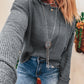 Raw Edge Uneven Hem Patchwork Drop Shoulder Sweater