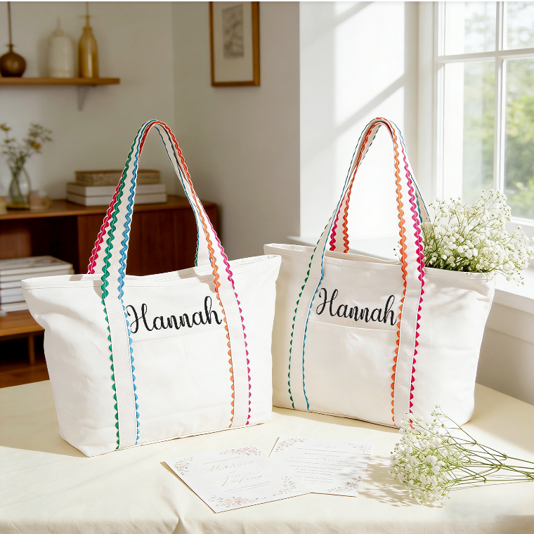 Personalized Canvas Tote Bag: Heat Transfer Print