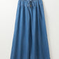 Light Wash Button Waist Wide Leg Jeans