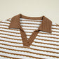 Collared Pullover Top and Drawstring Pant Set