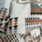 Aztec Print Kangaroo Pocket Half-Zip Hoodie