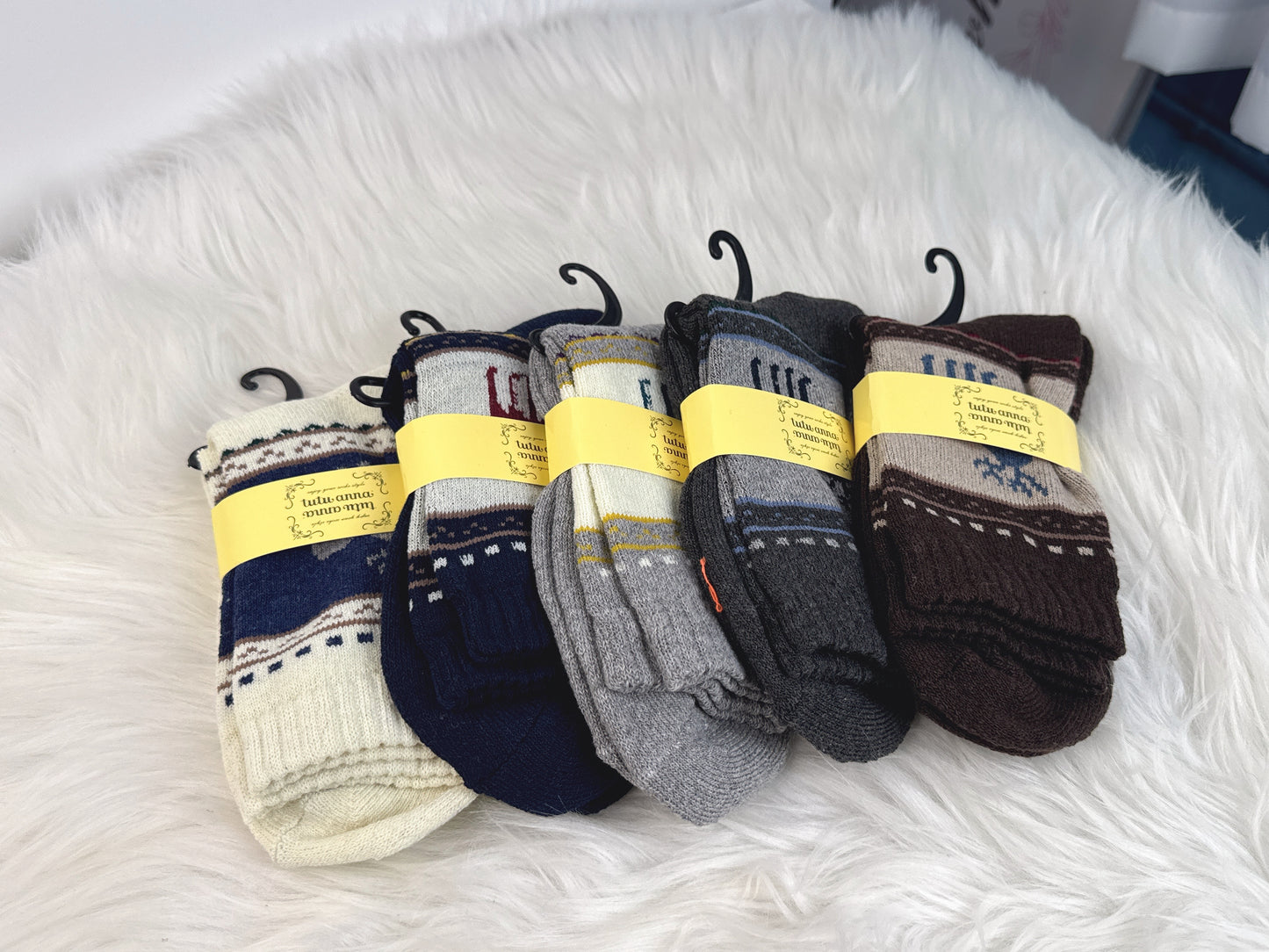 5-Pair Nordic Reindeer Pattern Socks Set (JG1803)