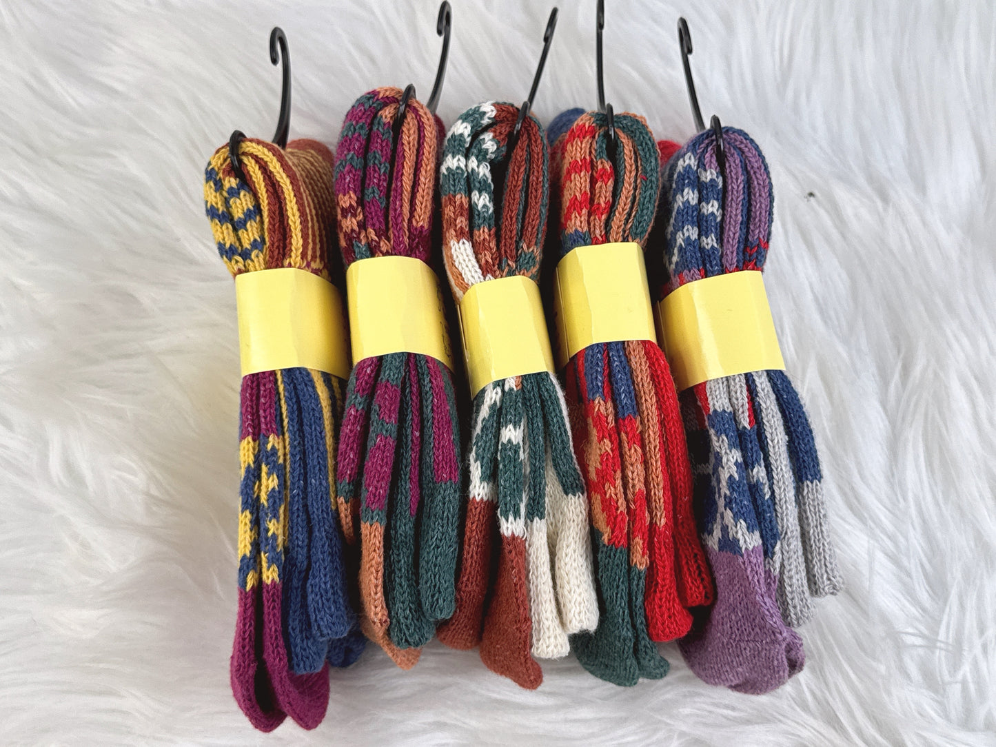 5 Pairs Modern Geometric Pattern Socks Set (JG037 )