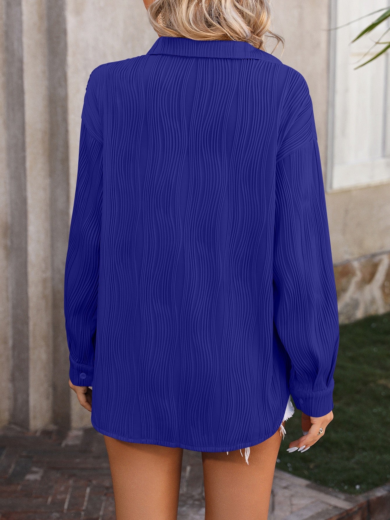 Cozy Wavy Texture Shirt