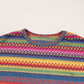 Multicolor Jacquard Geo T Shirt