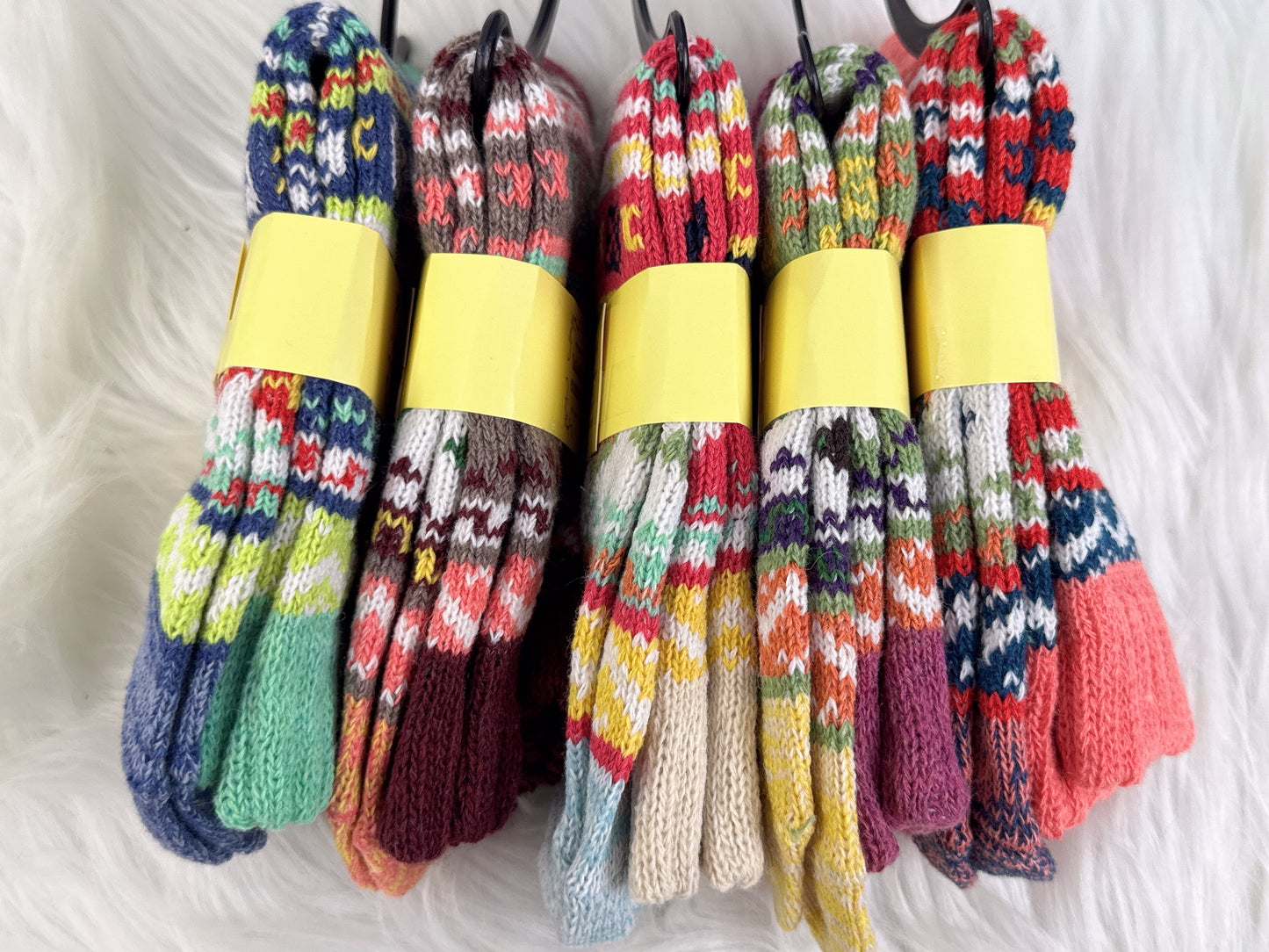 5 Pairs Geometric Pattern Socks Set (JG035)