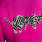 Leopard Pattern Drop Shoulder Knit Sweater