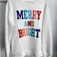 Merry And Bright Knit Quilted Sweatshirt