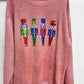 Sequined Nutcracker Doll Corded Baggy Sweatshirt