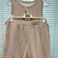 Corded Sleeveless Top & Pocketed Shorts Set