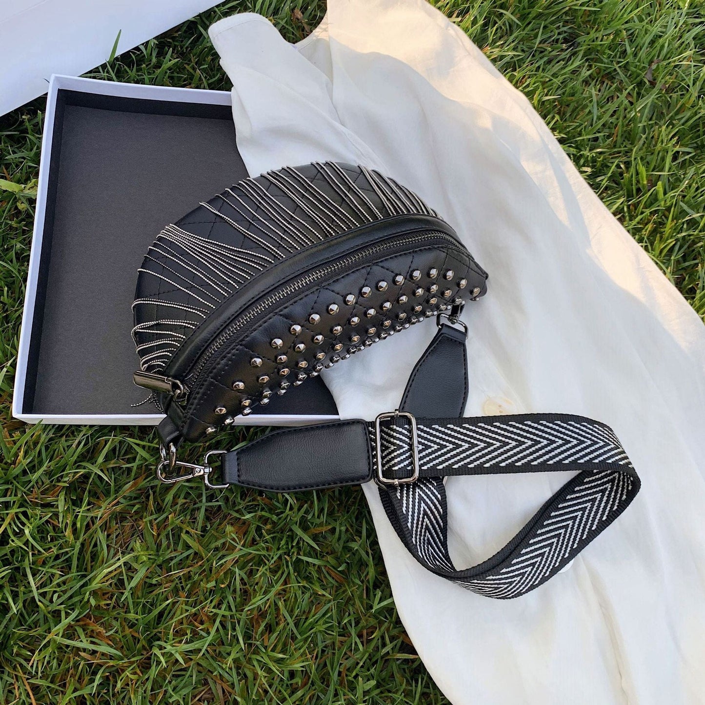 Fringed Sling Rivet Bag