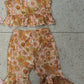 Kids Flower Suspender + Flared pant